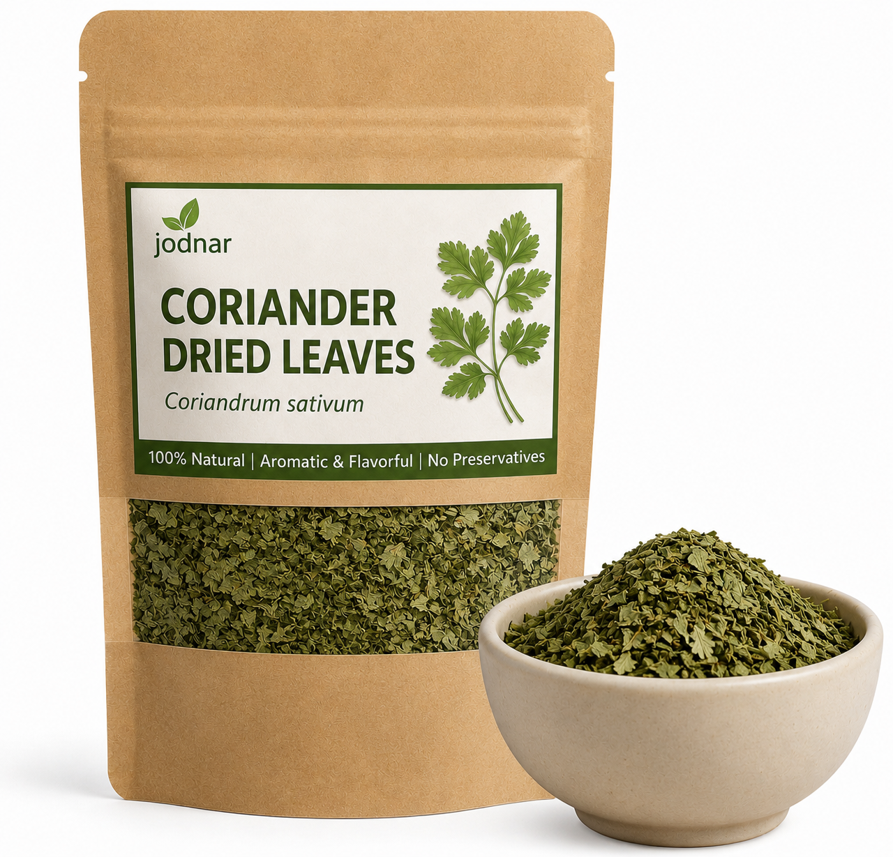 Jodnar Coriander Dried Leaves, Coriandrum Sativum, 50 g
