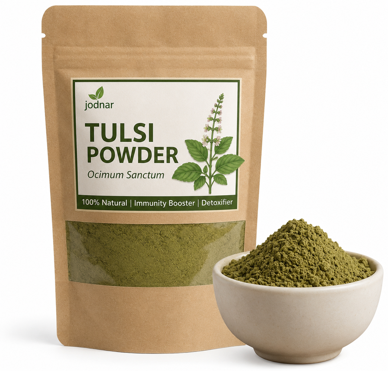 Jodnar Tulsi Powder, Ocimum Sanctum, 100 gms, Herbal Supplement