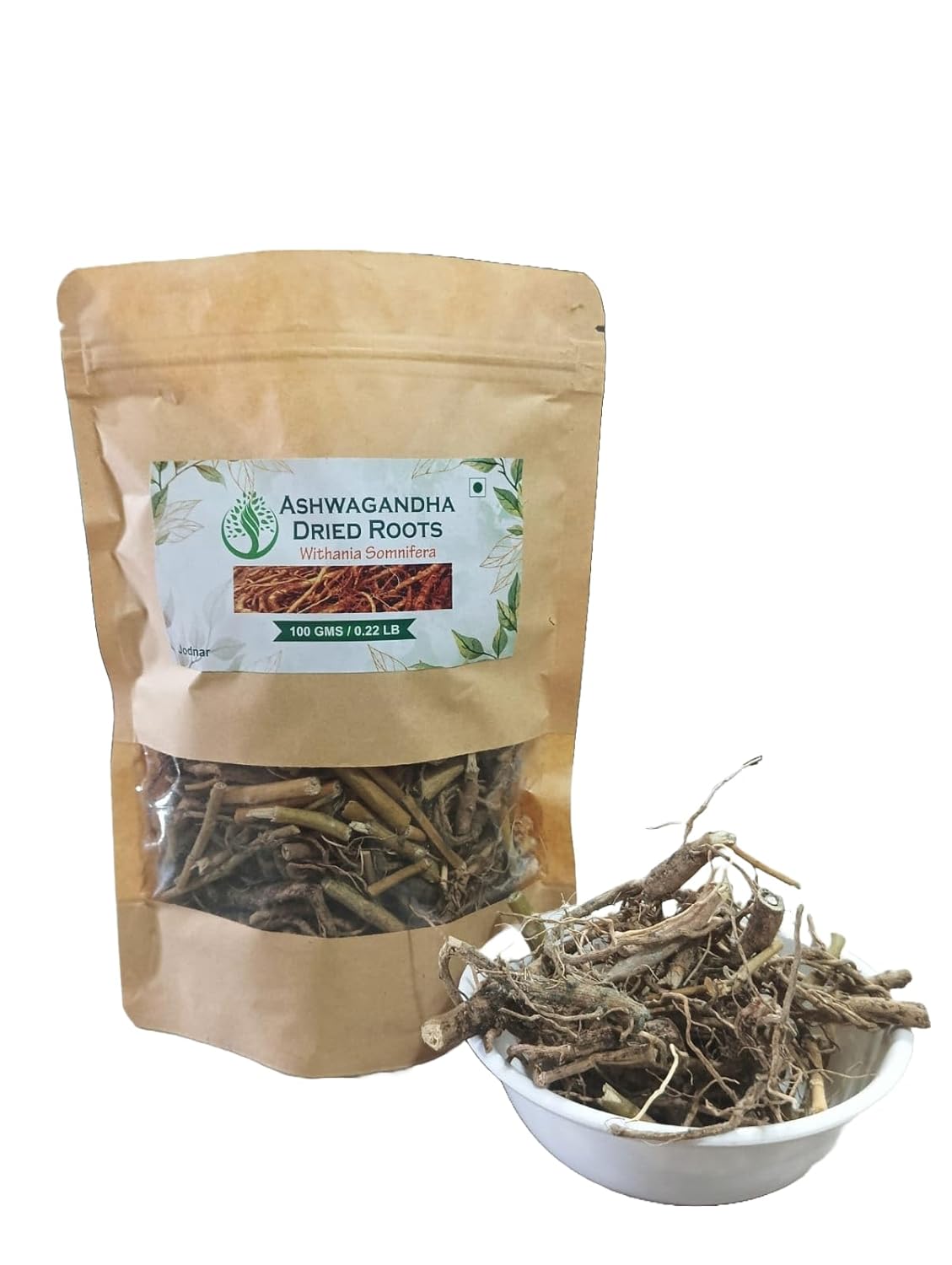 Ashwagandha Roots - 100g | Natural Stress Relief & Immunity Booster | Dried & Raw Indian Ginseng Roots | Form - Whole |