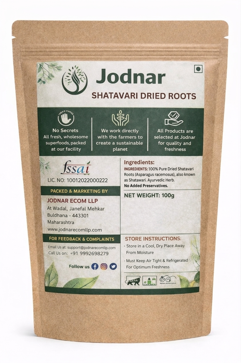 Jodnar Shatavari Dried Roots, 100g