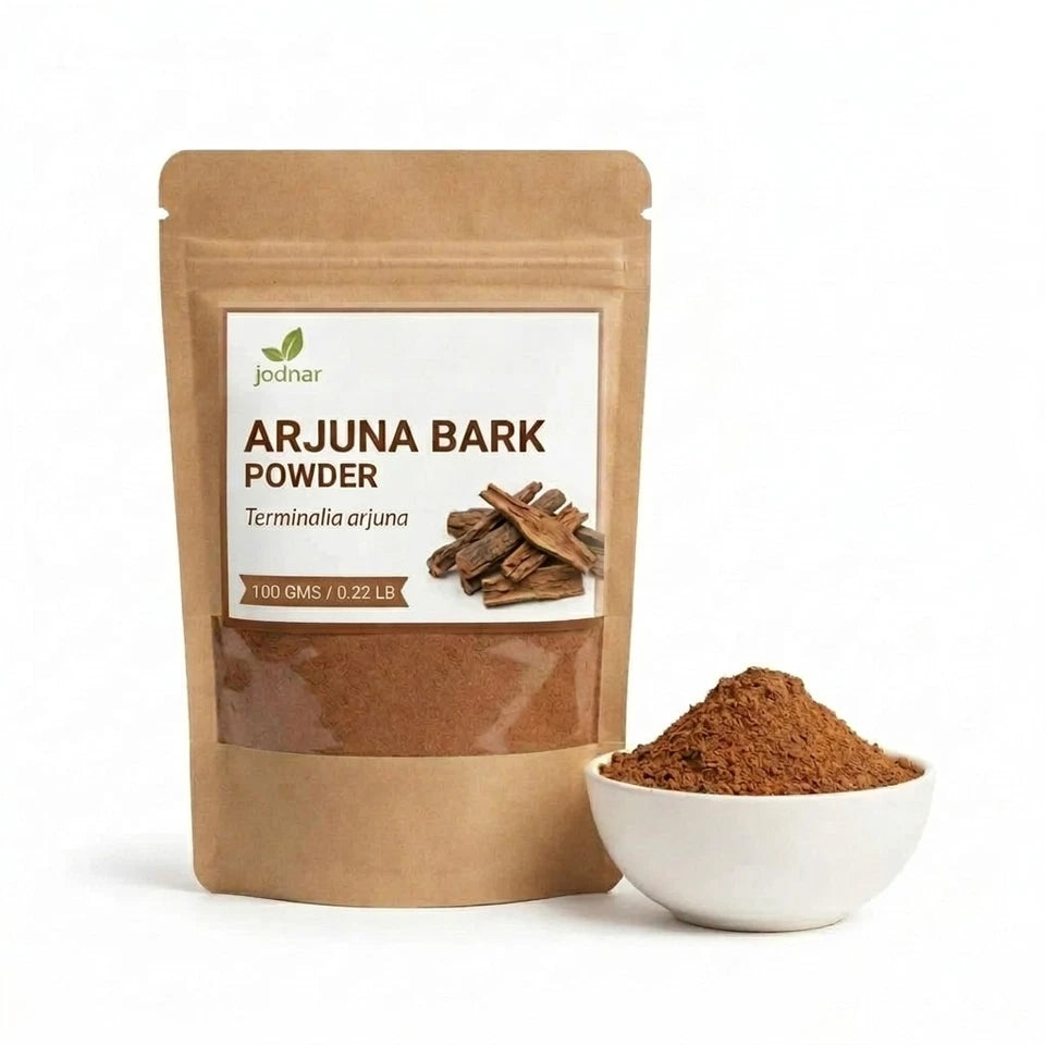 Jodnar Natural Arjuna Bark Powder 100% Pure Raw Herbal Supplement Cardiac Care