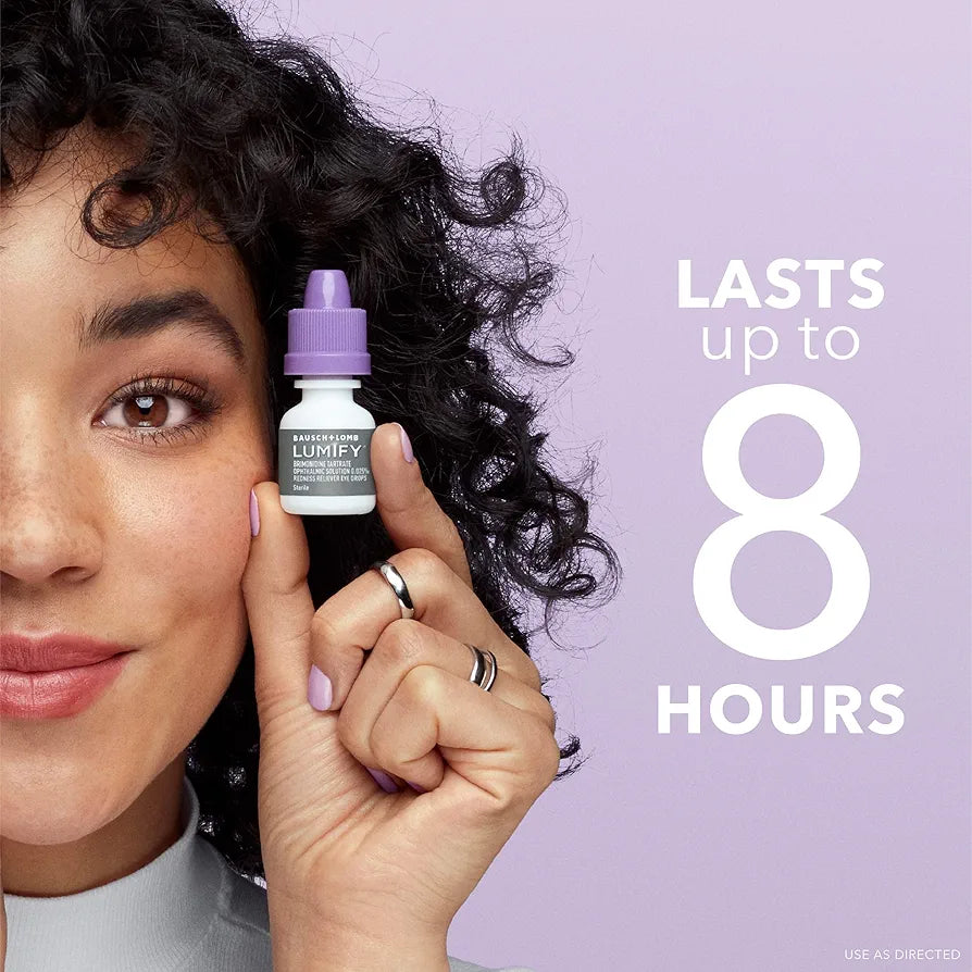 LUMIFY Eye Drops for Red Eyes, Redness Reliever for Brighter Looking Eyes, Works in 1 Minute & Lasts Up to 8 Hours, Eye Drops, 0.25 Fl Oz (7.5mL)