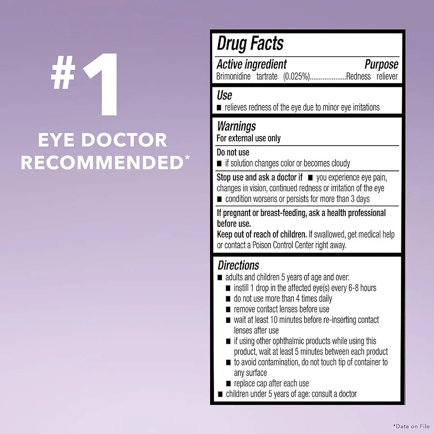 LUMIFY Eye Drops for Red Eyes, Redness Reliever for Brighter Looking Eyes, Works in 1 Minute & Lasts Up to 8 Hours, Eye Drops, 0.25 Fl Oz (7.5mL)